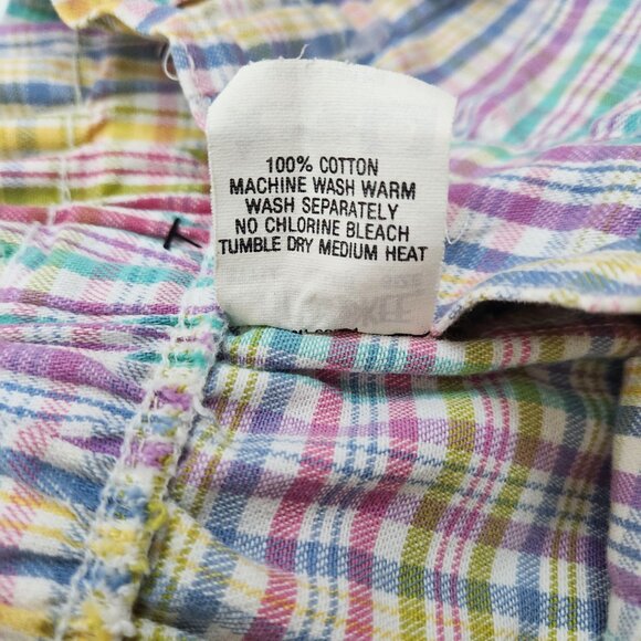 Vintage Cherokee Pleated High Rise Pants Womens 4 Small S Pastel Plaid Mom LL10X - Picture 4 of 7